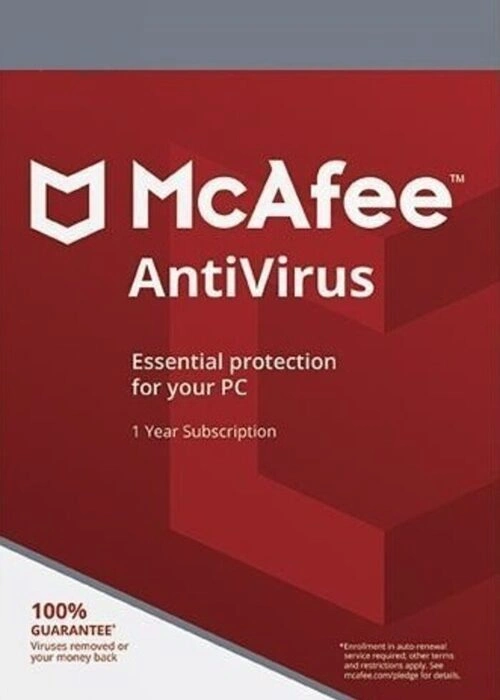 McAfee AntiVirus 1 Device 1 Year McAfee Key