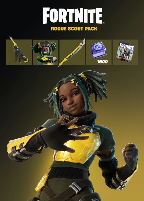 Fortnite Rogue Scout Pack + 1,500 V-Bucks Xbox live Key Ar